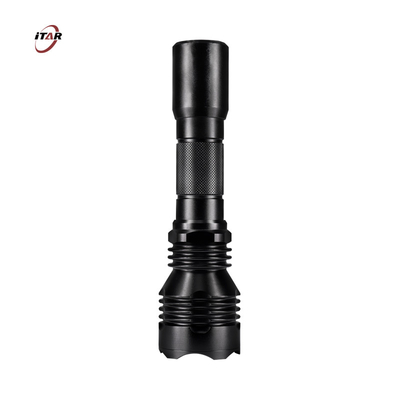 1100 Lumens Rechargeable Black Flashlight , Portable LED Spotlight IP67 Waterproof