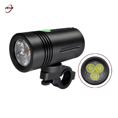 Rechargeable Cylindrical Bike LED Flashlight Waterproof Aluminum Material